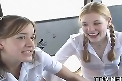 Breathtaking schoolgirl gets wet pussy licked and fucked