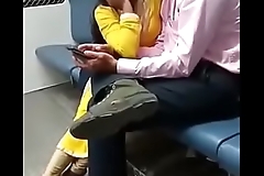 Mumbai Couple Kissing In Train