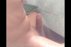 guy cums due to pressure of water
