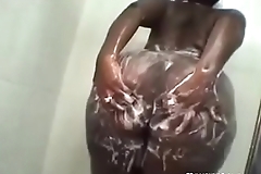 Black Chick Showers And Washes Her Fat Ass