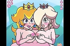 Super Mario: Princess Peach And Rosalina Titty Fuck