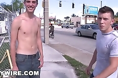 GAYWIRE - Riley Michaels Gets His Dick Wet Out In Public After Running Into Joey Soto